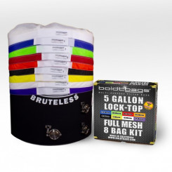 BoldtBags Lock Top 5 Gallon Full Mesh Stackers 8 Bag Kit